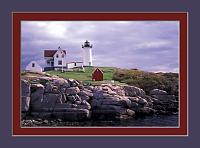 Cape Neddick Lighthouse, commonly know as Nubble Light, is situated on a small island, just a few hundred yards off the coast of York ME. This image was made from a slide film scan.